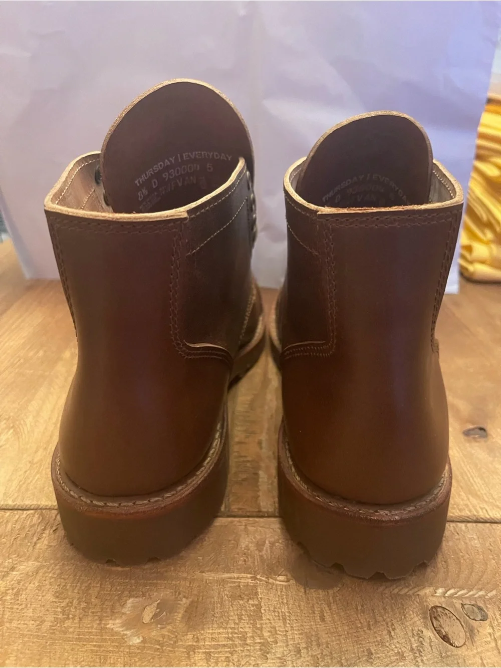 Thursday Boot Co Vanguard Natural Wax Roughout NIB 8.5D Horween CXL Limited Run